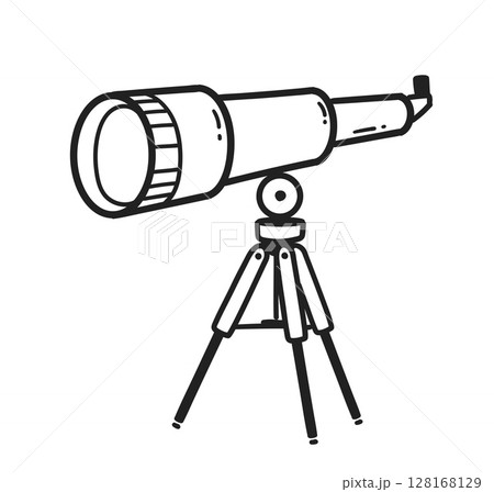 Telescope black and white drawing 128168129