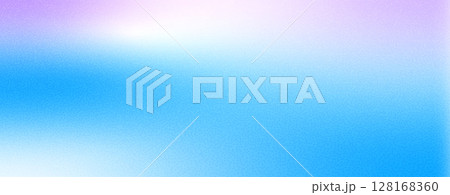 Blue and pink noise gradient background.Pastel colors grainy texture gradation cover. Christmas soft cool transition. Fresh banner template. Horizontal smooth blur retro cover. Vector illustration 128168360