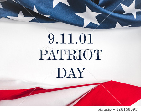 Patriot Day. American flag and lettering 128168395