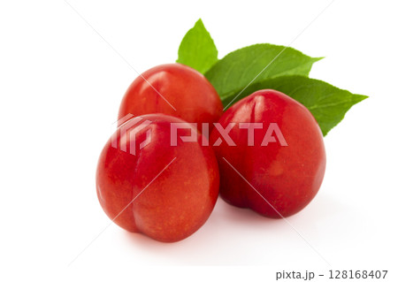 白バックのプラム 128168407