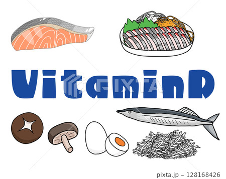 ビタミンDのイメージイラスト（背景なし）（英字） 128168426