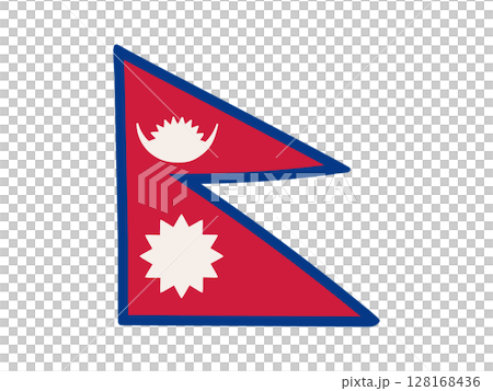 Nepal flag illustration material 128168436