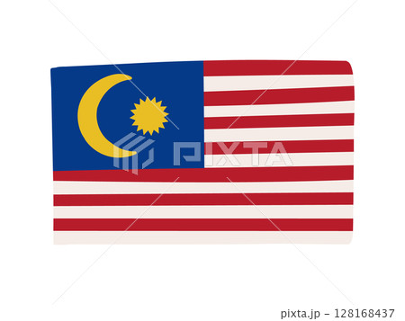 マレーシアの国旗イラスト素材 マレーシアの国旗イラスト素材 128168437