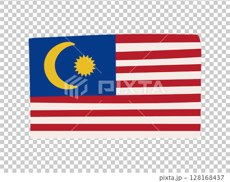 Malaysian flag illustration material 128168437