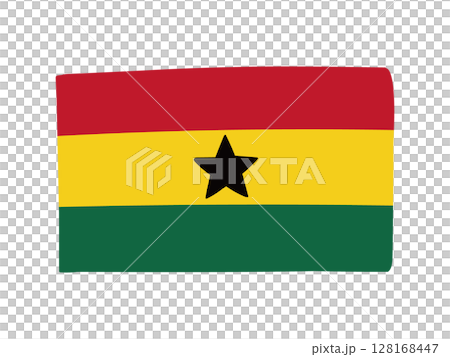 Ghana flag illustration material Ghana flag illustration material 128168447