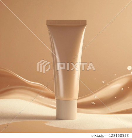 Cream Tube on Soft Background with Copy Space 128168538