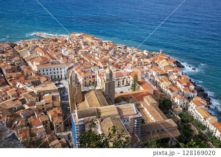 Cefalu and cathedral Cefalu and cathedral 128169020