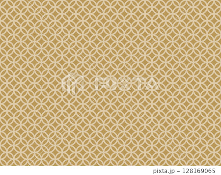 偽金の七宝繋ぎ文様の背景 128169065