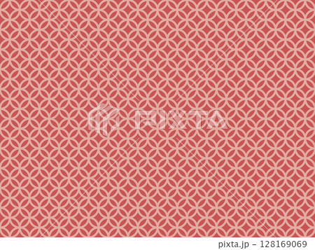 臙脂の七宝繋ぎ文様の背景 臙脂の七宝繋ぎ文様の背景 128169069