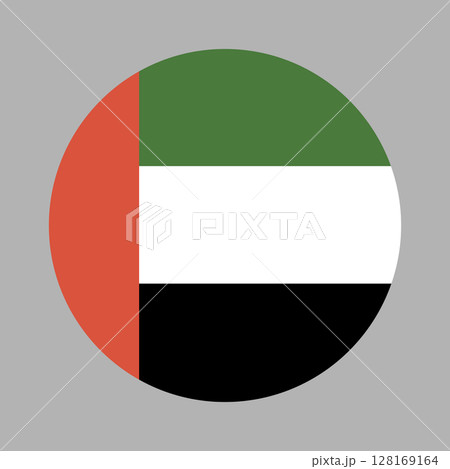 United Arab Emirates round flag. National flag of UAE. Circle flag of United Arab Emirates. United Arab Emirates round flag. National flag of UAE. Circle flag of United Arab Emirates. 128169164