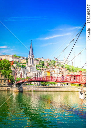 Lyon, France in a beautiful summer day 128169267