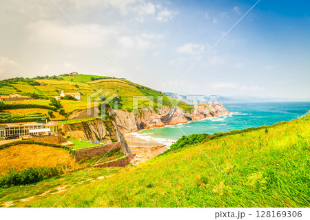 Zumaia coast, Pais Vasco Spain Zumaia coast, Pais Vasco Spain 128169306