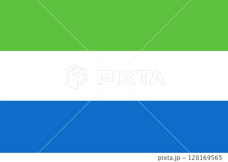 Sierra Leone flag. Official colors and proportions. Sierra Leone flag. Official colors and proportions. 128169565