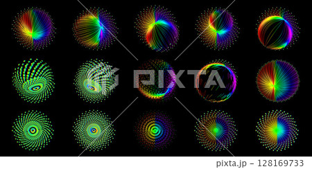 Color Symmetry: Abstract Spherical Line Art 128169733