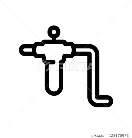Inline water filter for a plumbing system, outline style icon 128170978
