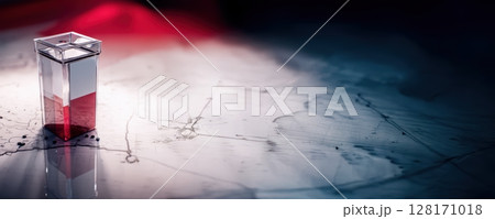 An Abstract Design Featuring Glass Accents and Colorful, EyeCatching Reflections 128171018