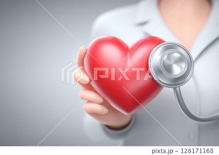 The concept of Healthcare depicted with a Heart and Stethoscope is pivotal for Medical Professionals 128171168
