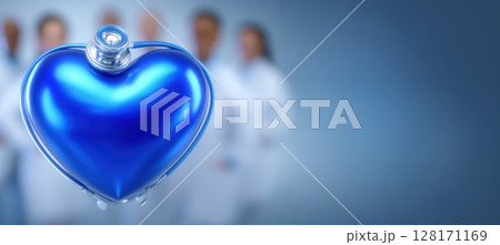 The Blue Heart Symbol Represents Care and Compassion in Healthcare Settings and Services The Blue Heart Symbol Represents Care and Compassion in Healthcare Settings and Services 128171169