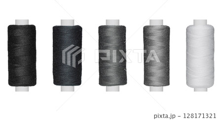 Colorful Thread Mesh in black, grey and white on White Background Colorful Thread Mesh in black, grey and white on White Background 128171321