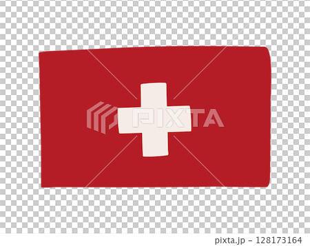 スイスの国旗のイラスト素材 スイスの国旗のイラスト素材 128173164