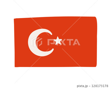 トルコの国旗のイラスト素材 128173178