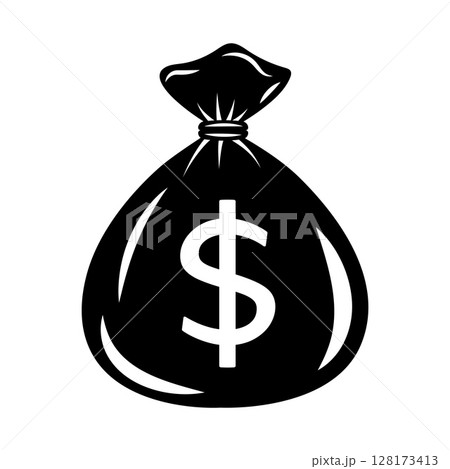 Vector illustration of a money bag with a dollar symbol Vector illustration of a money bag with a dollar symbol 128173413