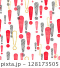 Seamless exclamation marks pattern. Abstract vector print 128173505