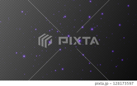 Purple sparkling stars, shiny particles light...のイラスト素材 [128173597] - PIXTA