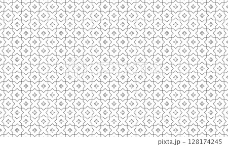 十字花刺し模様のデザインフレーム 128174245