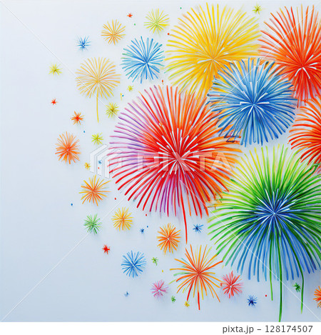 夏空を彩る花火 夏空を彩る花火 128174507