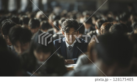 過激な受験競争のイメージ 128175405