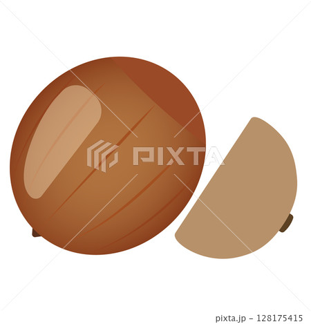 シンプルなどんぐりのベクターイラスト_08 128175415