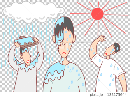 環境問題－暴雨、酷熱、天氣突變、惡劣天氣 128175644