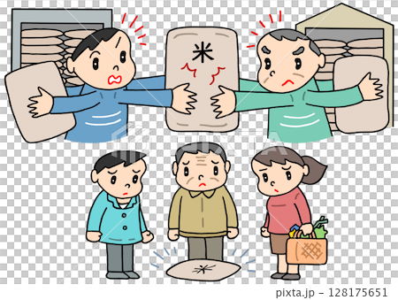 Social issues - Rice issues, scrambles, hoarding, buyers 128175651