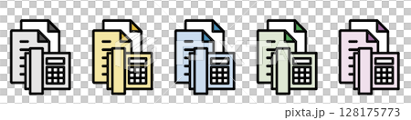 插圖圖示素材集：文件檔099 128175773