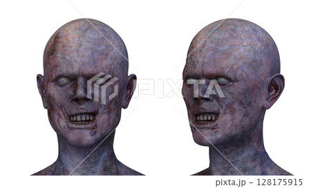 男性ゾンビの顔 128175915