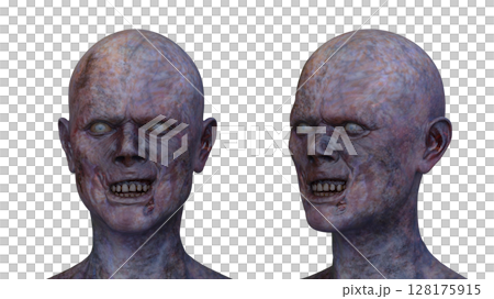 男性ゾンビの顔 128175915