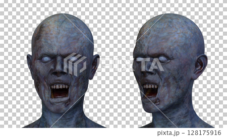 Male zombie face 128175916
