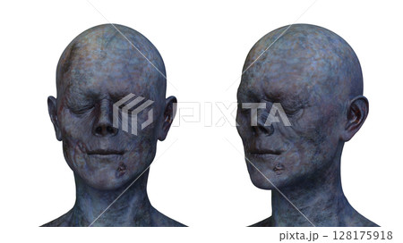 男性ゾンビの顔 128175918