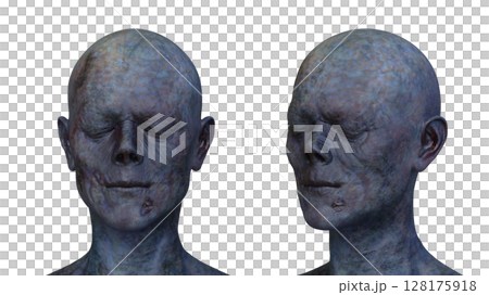 男性ゾンビの顔 128175918