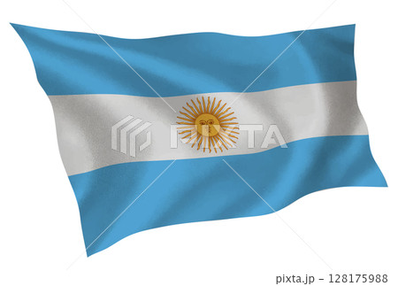 アルゼンチン　国　旗　シルク　アイコン 128175988