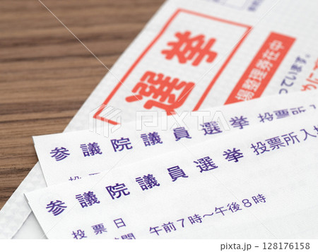 参院選の投票所入場整理券 128176158