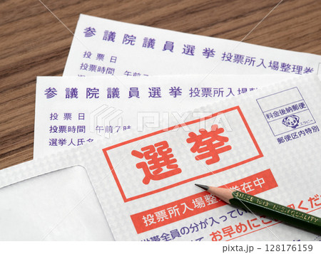 参院選の投票所入場整理券 128176159