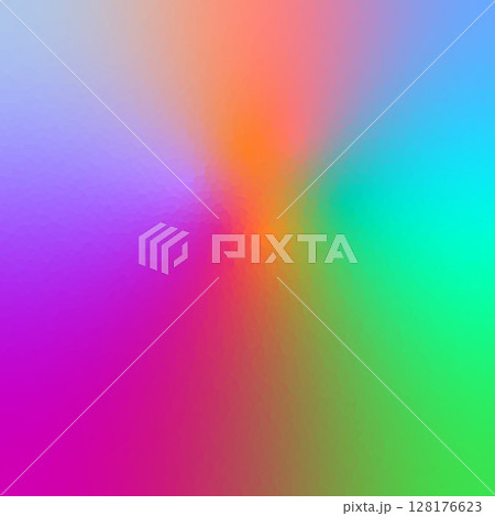 Polygonal rainbow mosaic background. Abstract low poly vector illustration. Triangular pattern in halftone style. Template geometric business design with triangle for poster, banner, card, flyer Polygonal rainbow mosaic background. Abstract low poly vector illustration. Triangular pattern in halftone style. Template geometric business design with triangle for poster, banner, card, flyer 128176623