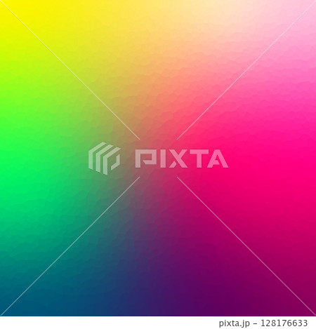 Polygonal rainbow mosaic background. Abstract low poly vector illustration. Triangular pattern in halftone style. Template geometric business design with triangle for poster, banner, card, flyer 128176633