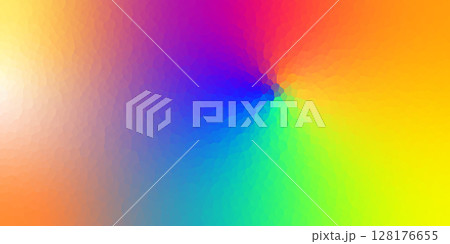Polygonal rainbow mosaic background. Abstract low poly vector illustration. Triangular pattern in halftone style. Template geometric business design with triangle for poster, banner, card, flyer 128176655