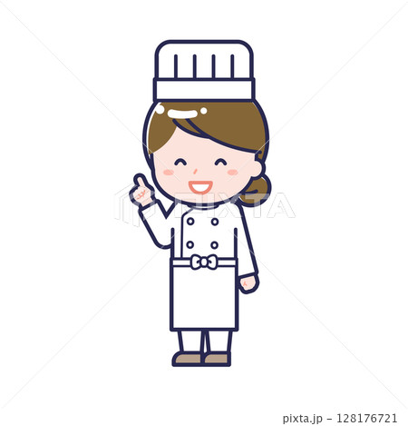 シェフ／ななめ／女性 13 128176721