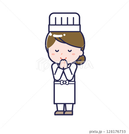 シェフ／ななめ／女性 24 128176733