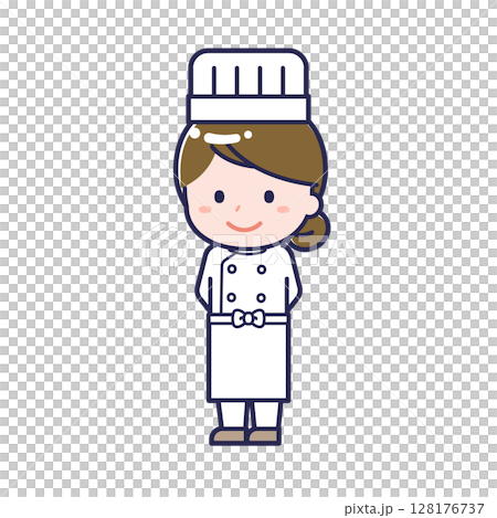 廚師/對角線/女性 28 128176737