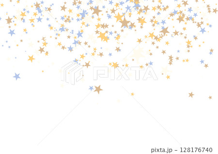 Color stars confetti background. Splash effect banner. Vector abstract illustration with blurred drops of rain for wallpaper, wrapping paper, backdrop, poster, card etc Color stars confetti background. Splash effect banner. Vector abstract illustration with blurred drops of rain for wallpaper, wrapping paper, backdrop, poster, card etc 128176740